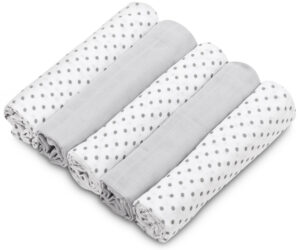 Ensemble de 5 pièces de Langes en Mousseline <i>Dotty</i>