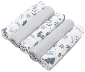Ensemble de 5 pièces de Langes en Mousseline <i>Secret Forest</i>