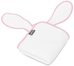 Serviette à capuche en forme de Lapin <i>Rose</i>