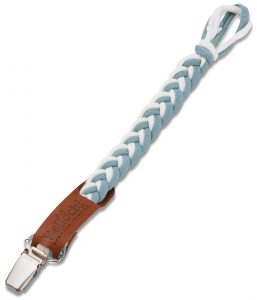 Attache-sucette <i> Turquoise & Blanc</i>