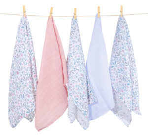 Ensemble de 5 pièces de Langes en Mousseline <i>Rowanberry</i>