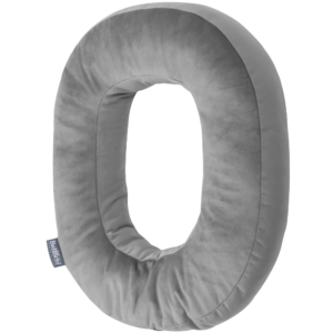 Oreiller décoratif en velours en forme de lettre O <i>gris foncé </i>