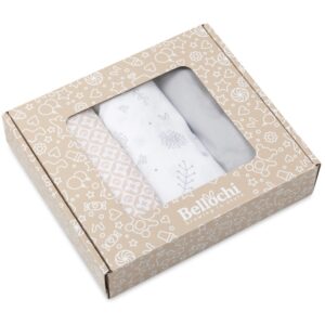 Lot de 3 Draps pour Poussette ou Panier à Mousseline Universel 40×90 cm