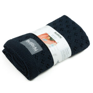 Couverture en bambou ajourée <i> Blue Marino</i>