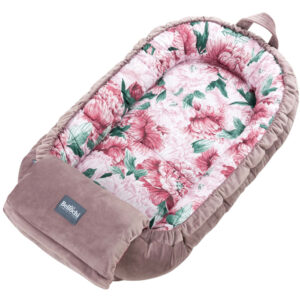 Cocon pour bébé <i>Pink Peony</i> avec oreiller 3en1