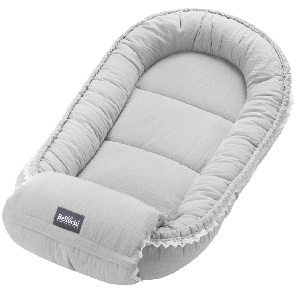 Cocon pour nouveau né <i>Cuddly Muslin Grey</i>