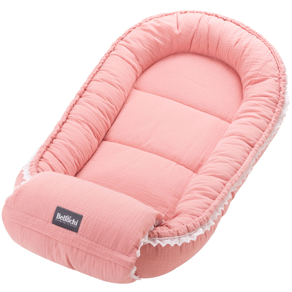 Cocon pour nouveau né <i>Cuddly Muslin Pink</i>
