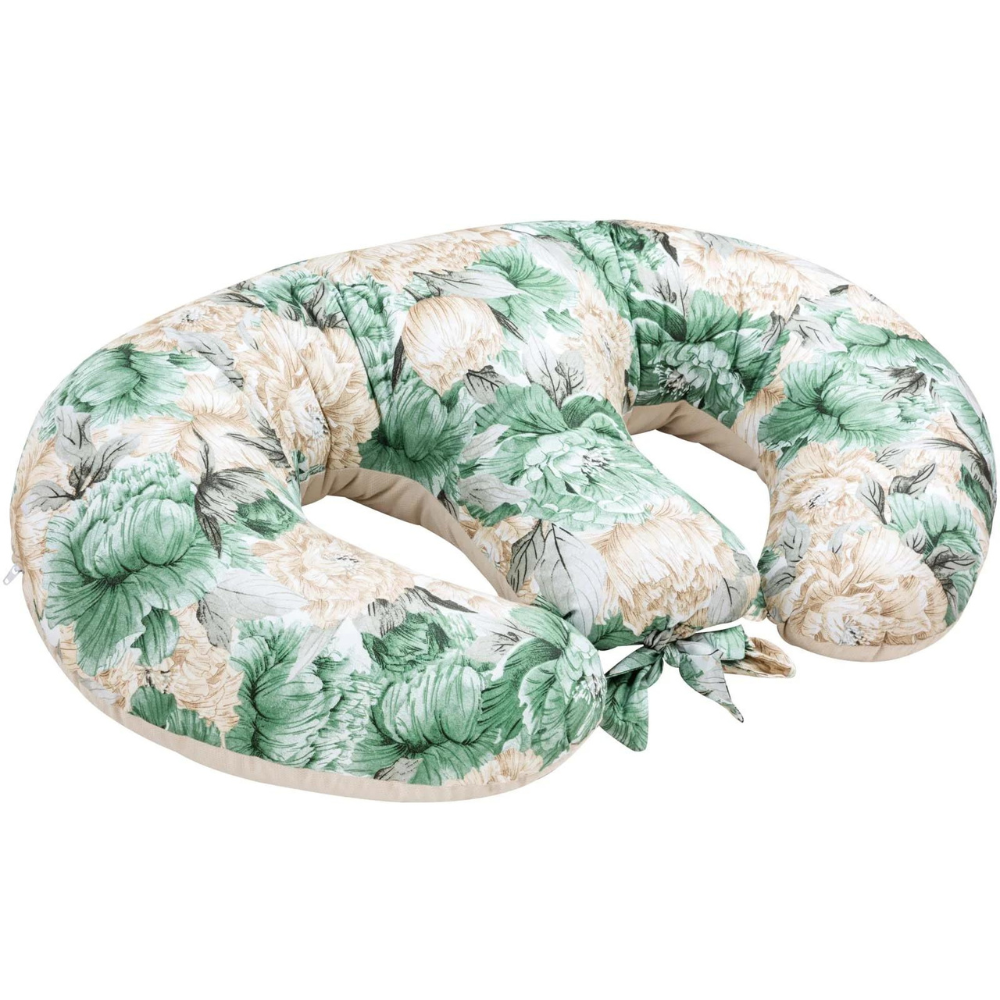 Grand oreiller double pour jumeaux <i>beige peony</i>