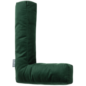 Oreiller décoratif en velours en forme de lettre L <i>vert</i>