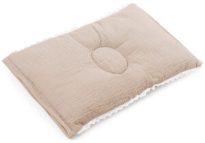 Ensemble de 3 pièces Baby Shower <i> Cuddly Muslin Beige </i> avec enveloppe decorative : oreiller et cousin de bras Ensemble de 3 pièces Baby Shower <i> Cuddly Muslin Beige </i> avec enveloppe decorative : oreiller et cousin de bras