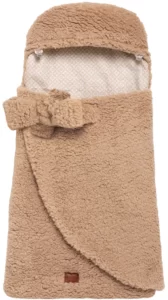 Lange bébé, emmaillotage 80×40 cm teddy lux marron