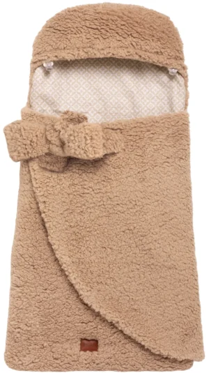 Lange bébé, emmaillotage 80×40 cm teddy lux marron